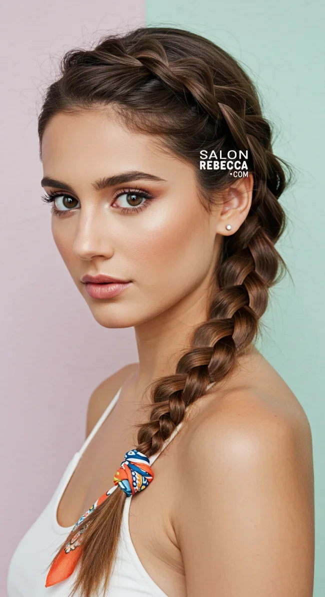 6. Bandana Side Braid | Top 8 Fab Bandana Hairstyles To Elevate Your Look