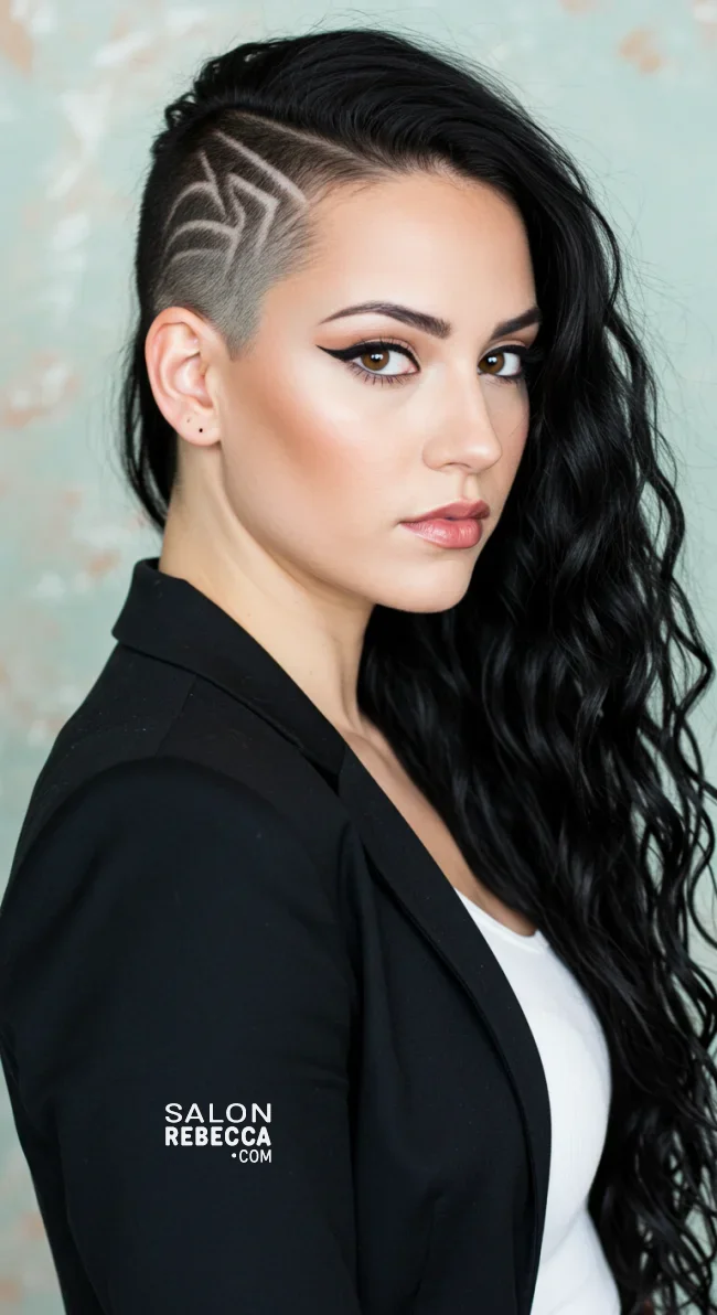 7. Half-Shaved Head | 10 Bold Shaved Hairstyles For Women