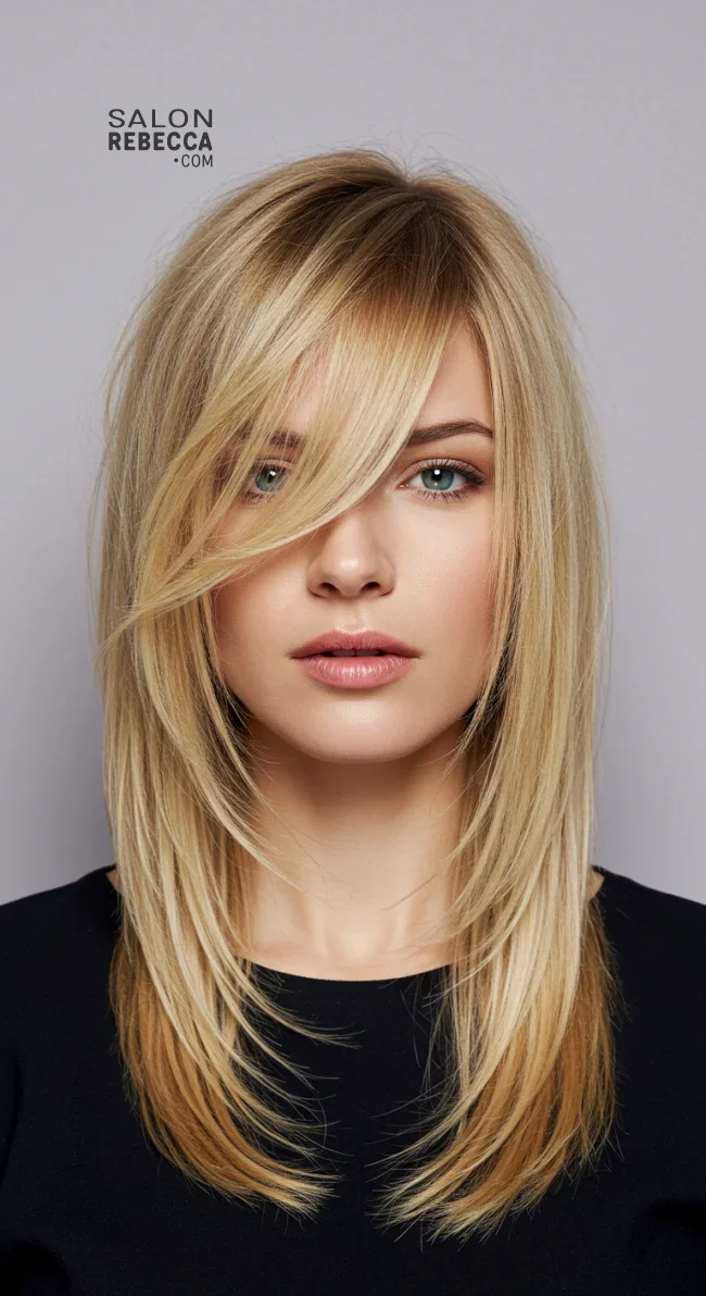 9. Side-Swept Blonde Bangs | Stunning Blonde Hairstyles To Elevate Your Look