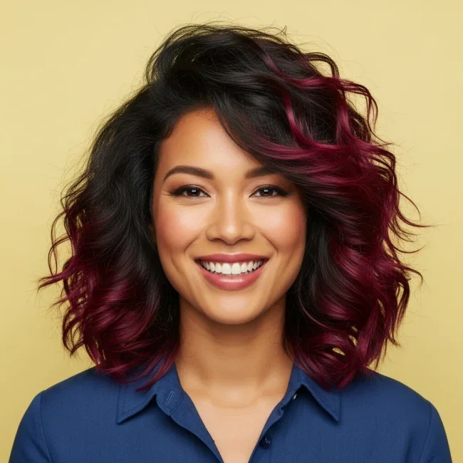 3. Spiced Burgundy Velvet Melt | 10 Majestic Ombre Winter Hair Colors Not To Miss
