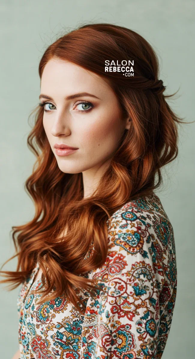 4. Half-Up Half-Down with Curls | Spring Hairstyles For Long Hair: Fresh Looks