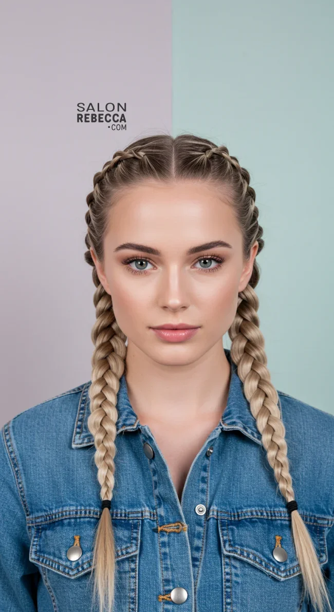 2. Double Dutch Braids | 6 Easy Dutch Braid Hairstyles - Mastering On Style