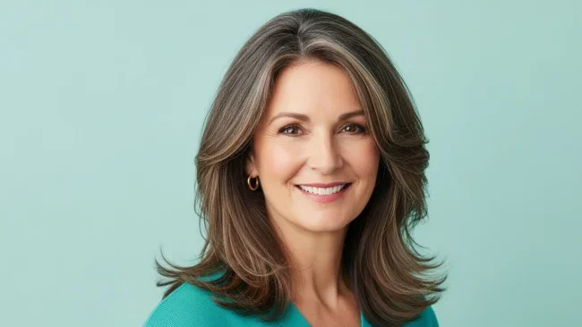 10. Wispy Face-Framing Long Layers | 10 Bold Hairstyles For Women Over 50 With Square Faces