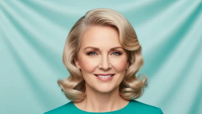 8. Deep Side-Parted Hollywood Waves | 10 Bold Hairstyles For Women Over 50 With Square Faces