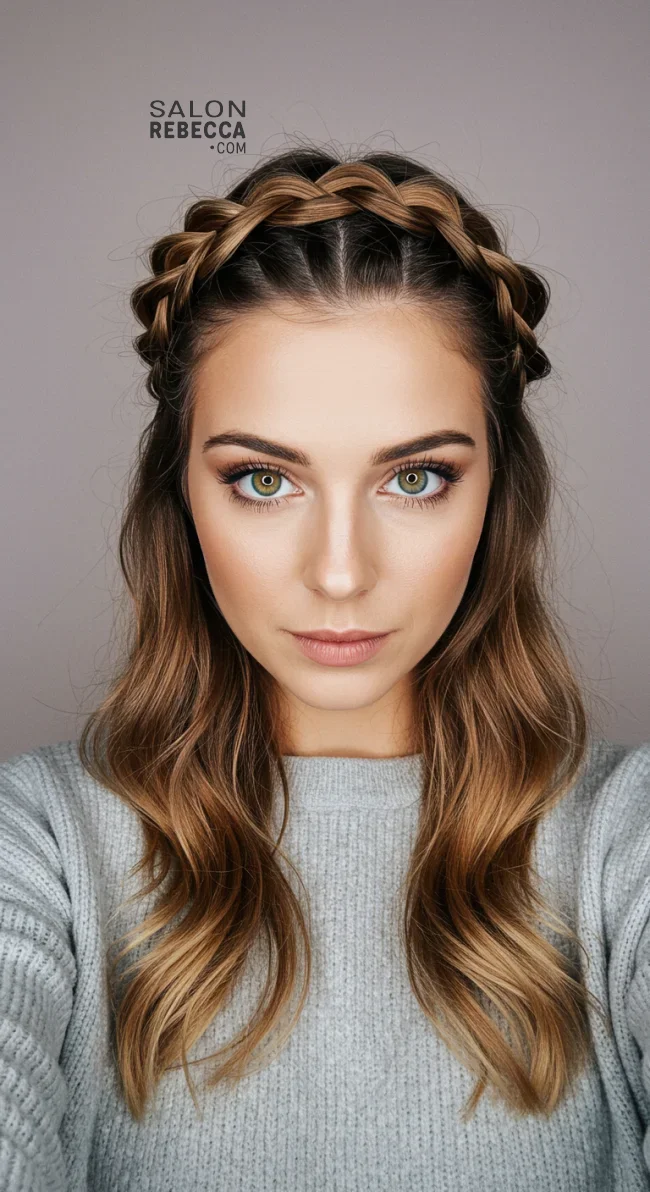 11. Braided Crown | Cappuccino Bronde Is The New Hair Color Trend