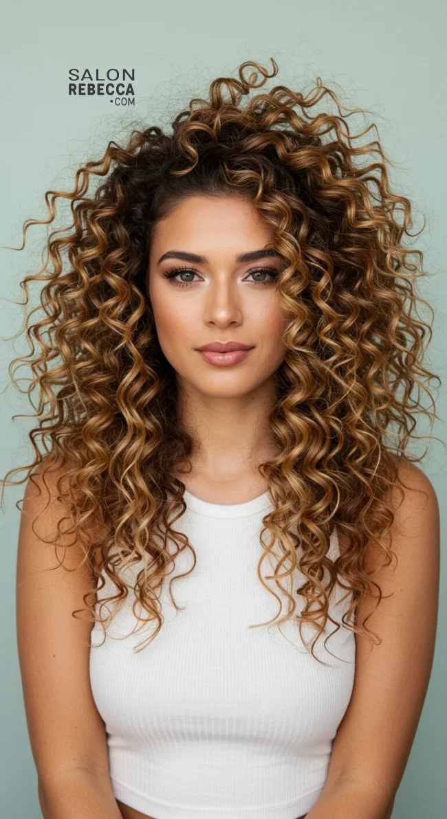 6. Curly Voluminous | Cappuccino Bronde Is The New Hair Color Trend