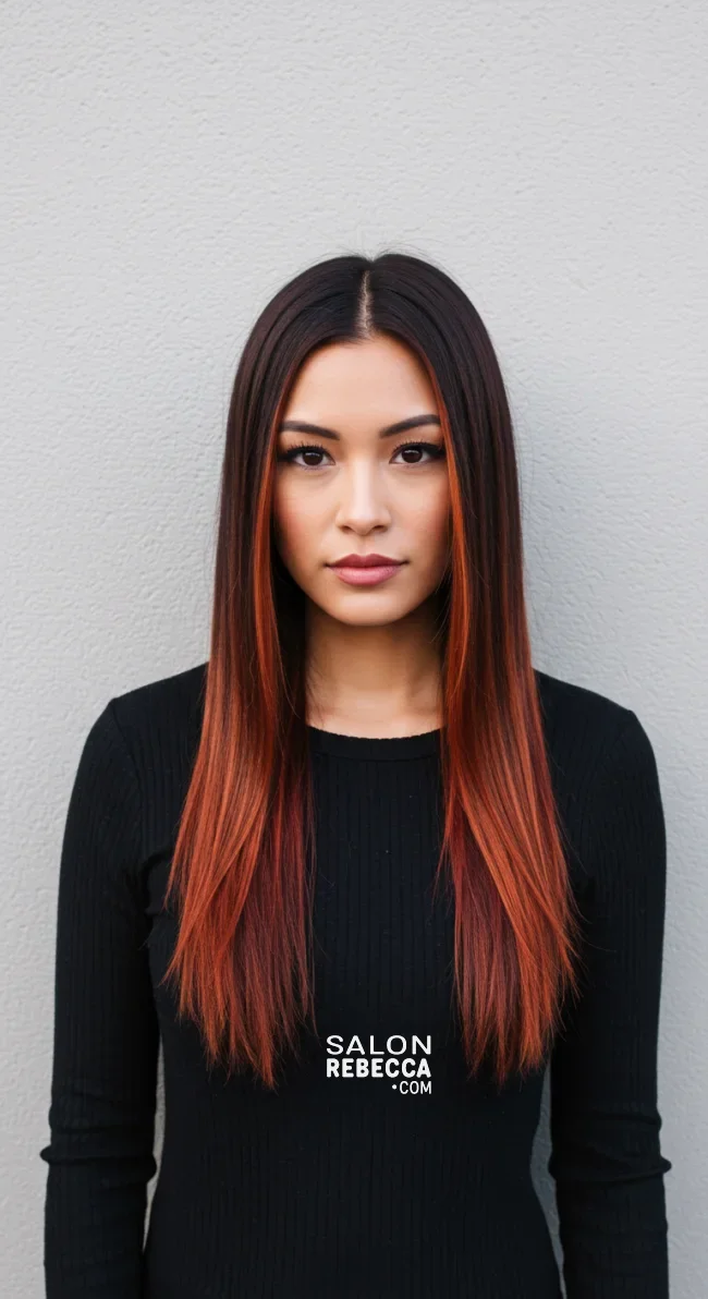 9. Dark Copper Balayage with Red Undertones | Copper Balayage: All About Copper Balayage And How To Adopt It