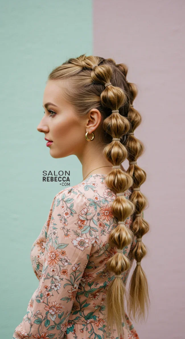10. Bubble Braids | 15 Unique Spring Hairstyles – Best Spring Trends