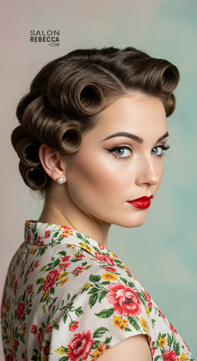 12. Retro Victory Roll | Top 15 Modern Updo Hairstyles: Styling Tips And Trend Insights