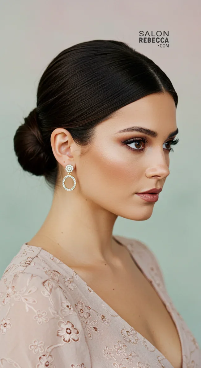 6. Low Bun with Side Part | Top 15 Modern Updo Hairstyles: Styling Tips And Trend Insights
