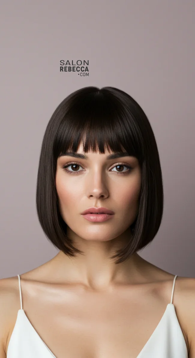9. Classic Sleek Bob | Bridal Hairstyle For Short Hair: Top 15 Picks For Your Big Day!