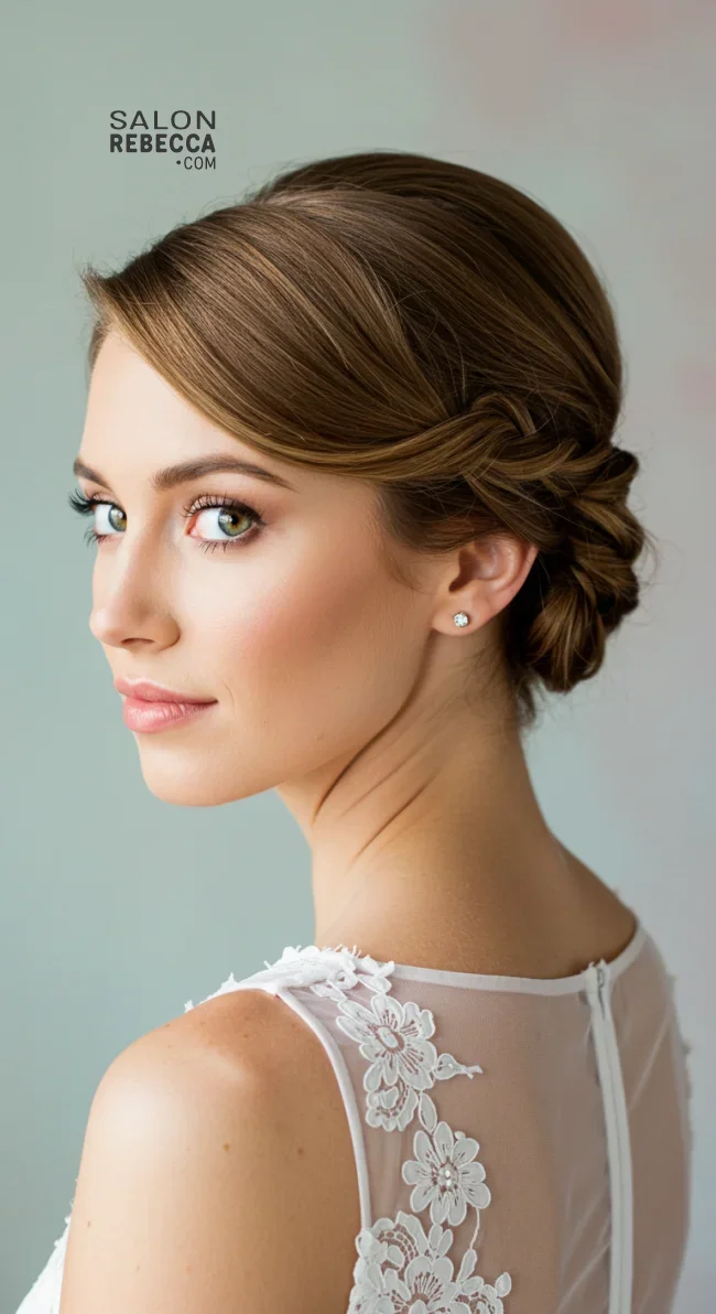 4. Elegant French Twist (Short Hair Edition) | Bridal Hairstyle For Short Hair: Top 15 Picks For Your Big Day!