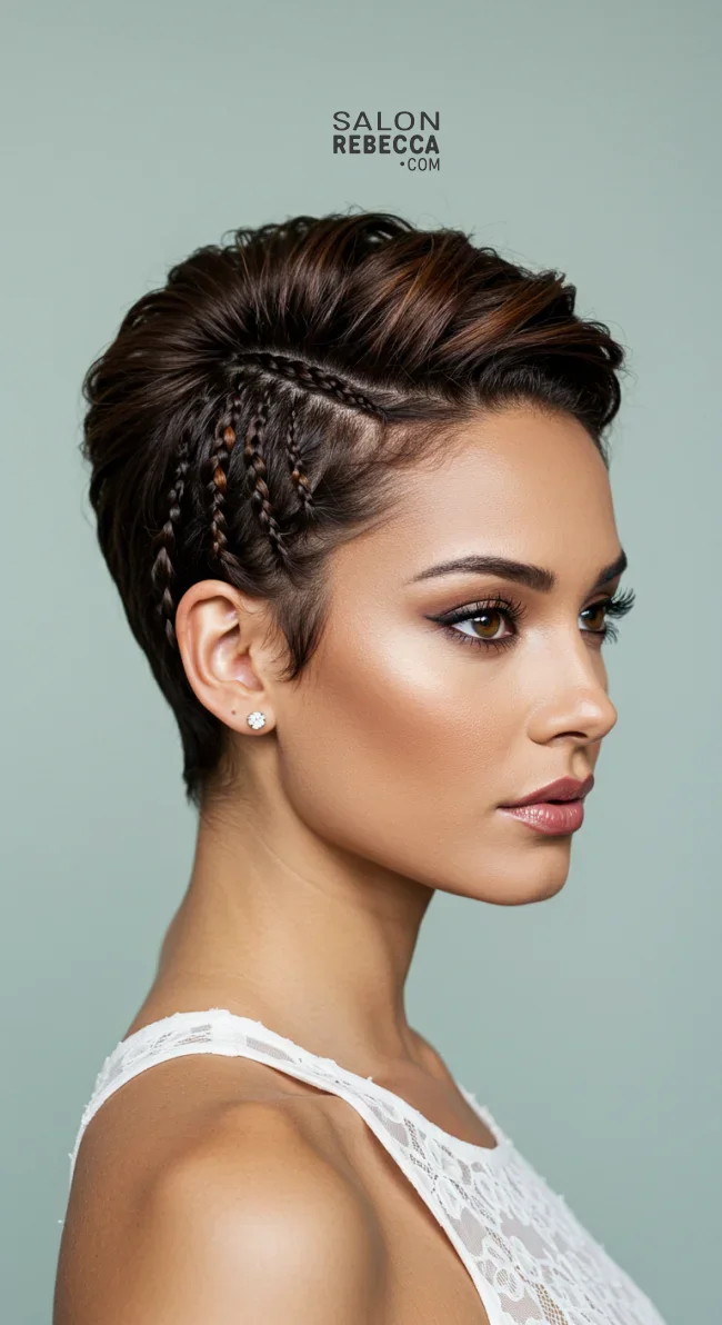 13. Braided Pixie Style | Bridal Hairstyle For Short Hair: Top 15 Picks For Your Big Day!