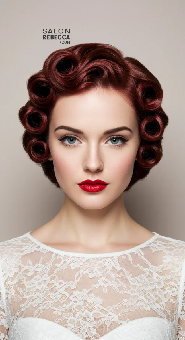 7. Retro Pin-Up Curls | Bridal Hairstyle For Short Hair: Top 15 Picks For Your Big Day!