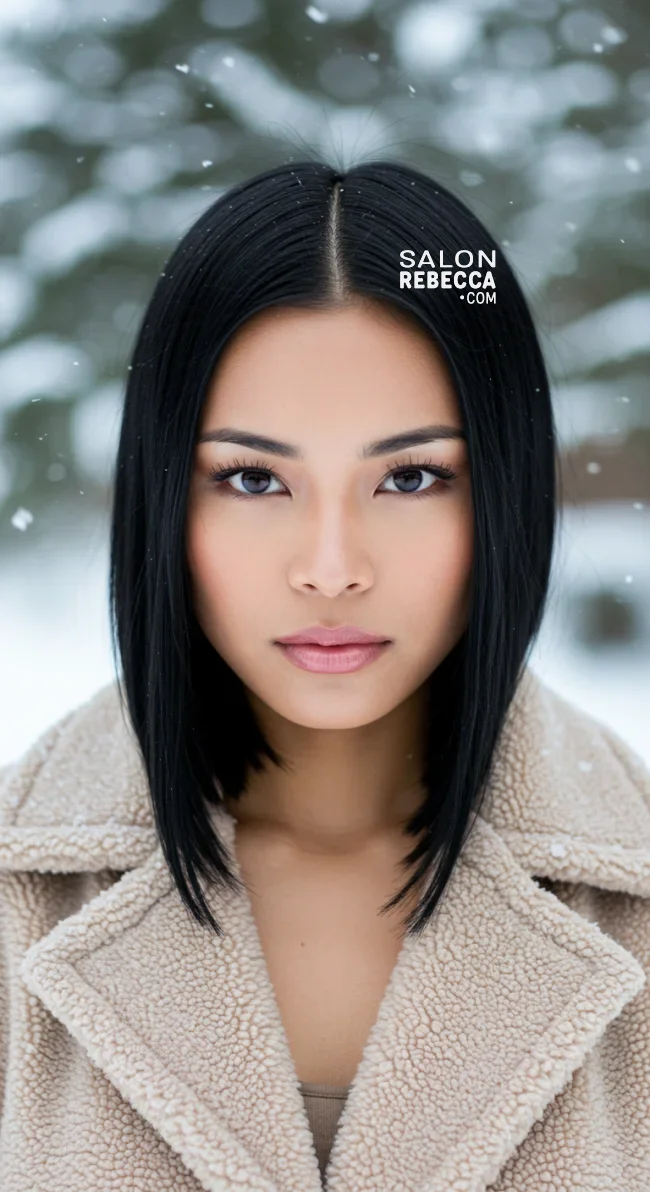 10. Sleek Straight Mid-Length Cut | 15 Winter Haircut Trends To Jump On Right Now