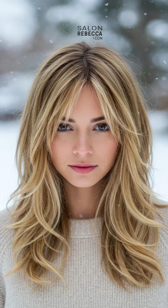3. Wispy Bangs with Long Layers | 15 Winter Haircut Trends To Jump On Right Now