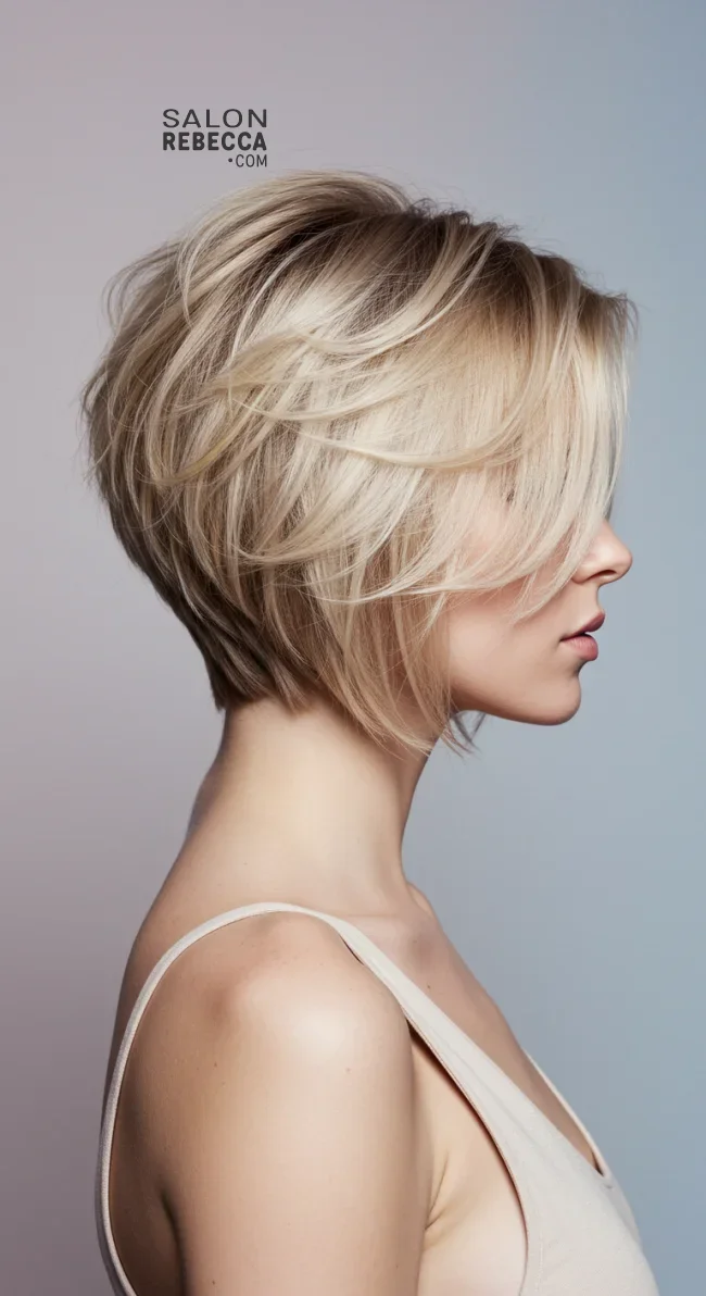 4. Layered Blonde Inverted Bob with Volume | Messy Inverted Bob Ideas That Ooze Tremendous Rizz