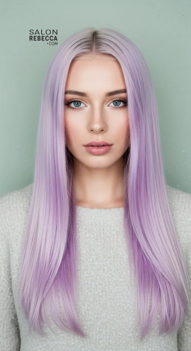 7. Cool Blonde to Lilac Lavender Ombre | 15 Majestic Ombre Winter Hair Colors Not To Miss