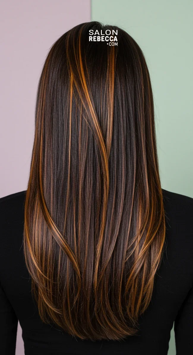 13. Dark Chocolate and Caramel Swirl | Unveiling The Allure Of Caramel Hairstyles - Sweeter Than Ever