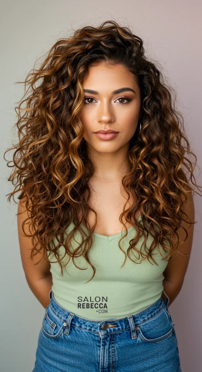 7. Golden Caramel Curls | Unveiling The Allure Of Caramel Hairstyles - Sweeter Than Ever