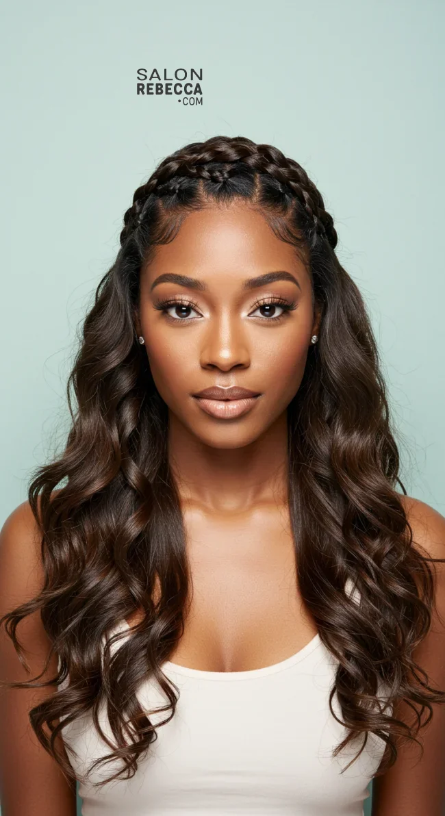 2. Half-Up, Half-Down Braided Look | 5 Cool Ideas Of The Signature Coi Leray Braids