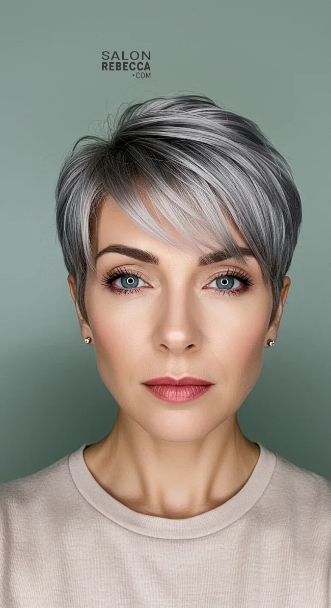 3. Classic Pixie Cut with Short Bangs | 10 Stylish Hairstyles For Women Over 50 With Bangs
