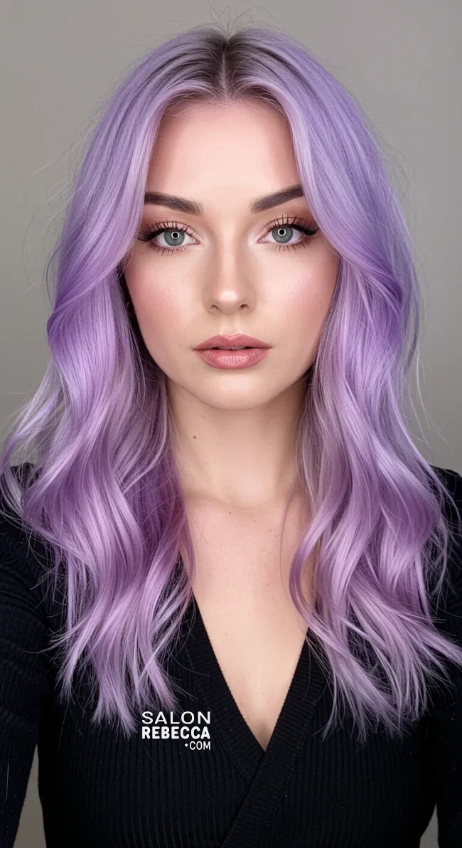 12. Lavender-Toned Reverse Balayage | Reverse Balayage On Grey Hair: Everything You Need To Know