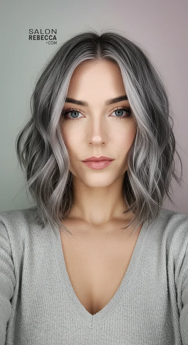 11. Salt and Pepper Balayage | Reverse Balayage On Grey Hair: Everything You Need To Know