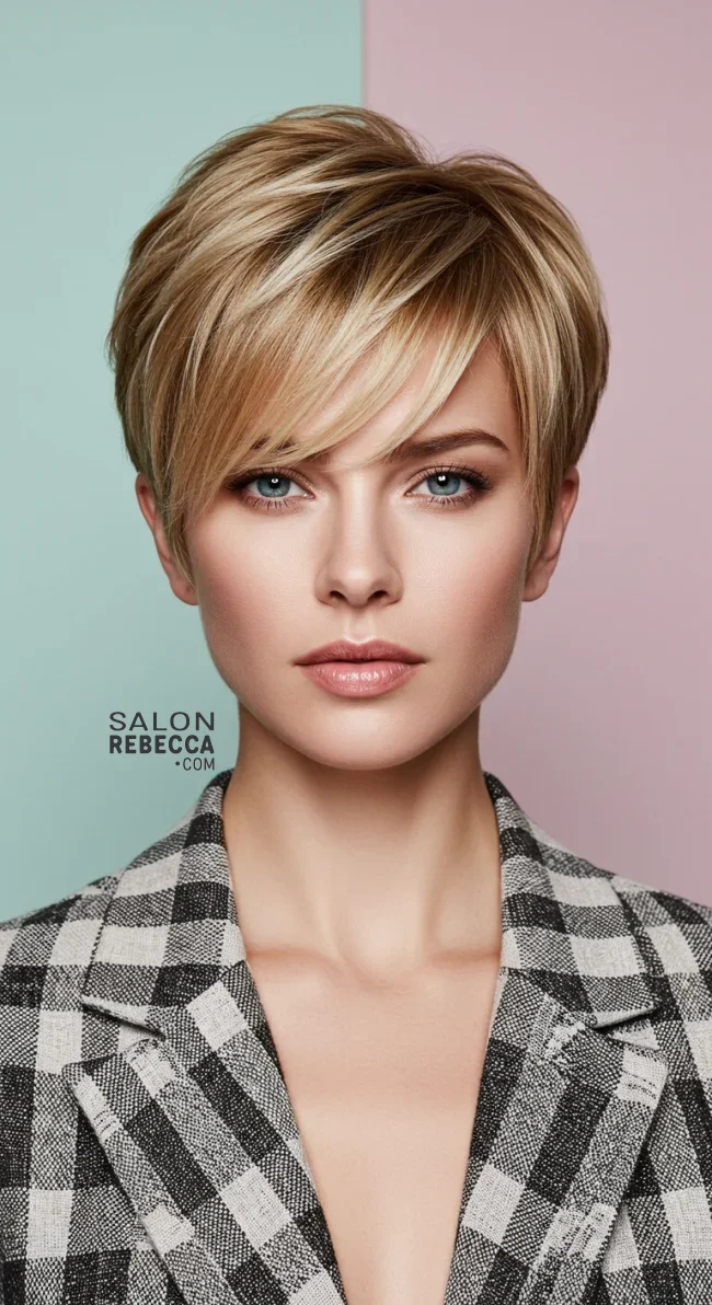 7. Straight Long Pixie with Subtle Highlights | 7 Best Long Pixie Cuts: A Modern Take On The Classic Style