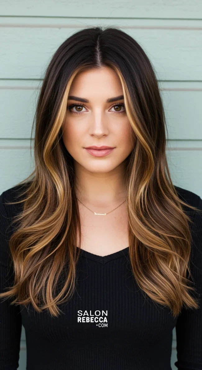 4. Long Step Cut with Balayage Highlights | Step Cutting Hairstyles For Long Hair: Stylish Trends