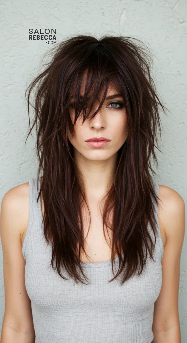 8. Long and Layered with Choppy Ends | Step Cutting Hairstyles For Long Hair: Stylish Trends