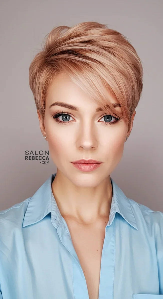 6. Champagne Rose Pixie | Hair Color Trends Of 2025: A Comprehensive Guide To On-Trend Shades And Styles