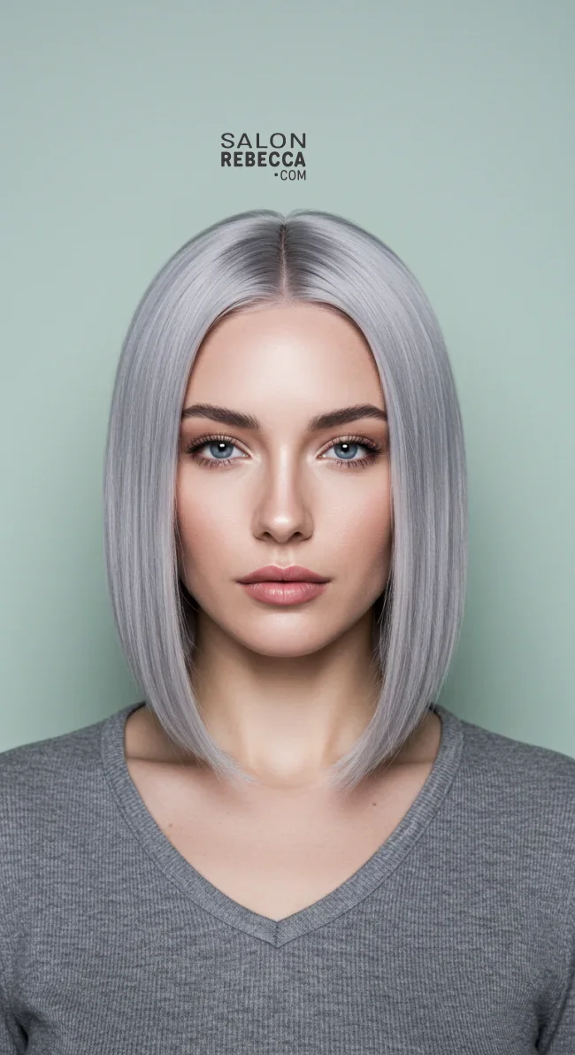8. Ash Gray Blunt Bob | Hair Color Trends Of 2025: A Comprehensive Guide To On-Trend Shades And Styles