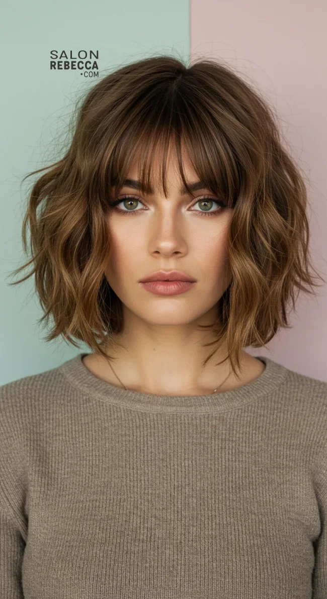2. Wavy Bob with Birkin Bangs | Birkin Bangs: Retro Chic Revival Takes The Hair Scene By Storm