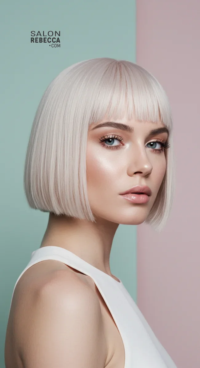 4. Blunt Bob with Micro Bangs | 15 Short Hairstyles That Define Sexy Sophistication In The Last Year