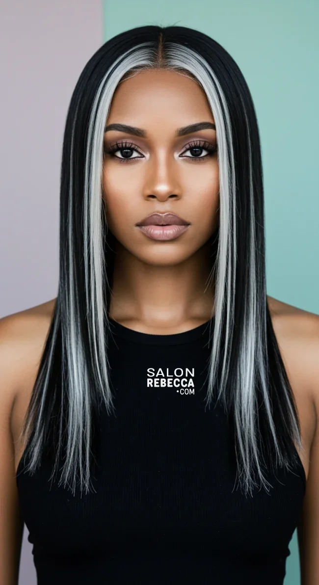 11. Silver Streaks | Trendy Hairstyles With Highlights To Illuminate Your Look