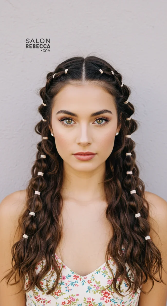 9. Bubble Braided Crown | 10 Quick And Cute Rubber Band Hairstyles For Every Occasion