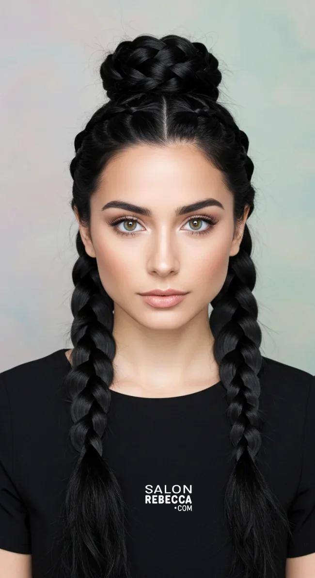 3. Braided Half Bun | Half Bun: Universally Loved As A Style Craze