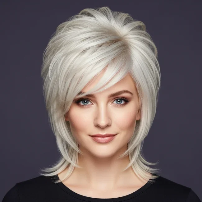 1. Platinum Razor Cut Shag | 10 Volumizing Shag Haircuts For Fine Hair (Instant Thickness!)