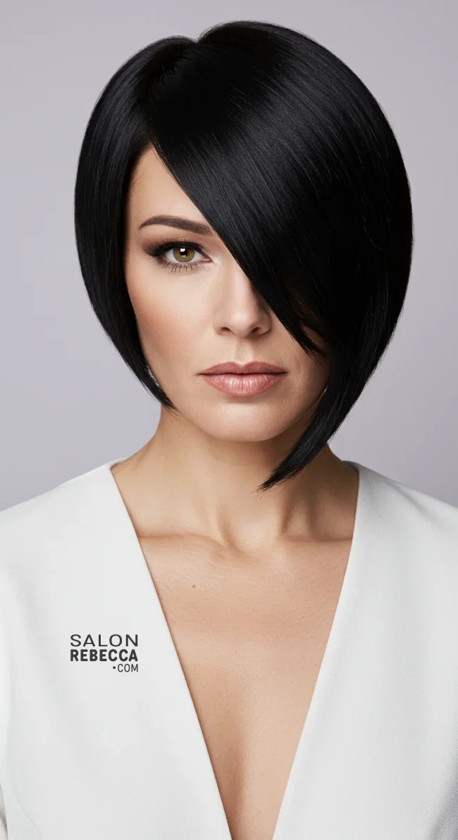 8. Asymmetrical Bob | 10 Bold Hairstyles For Women Over 50 With Square Faces