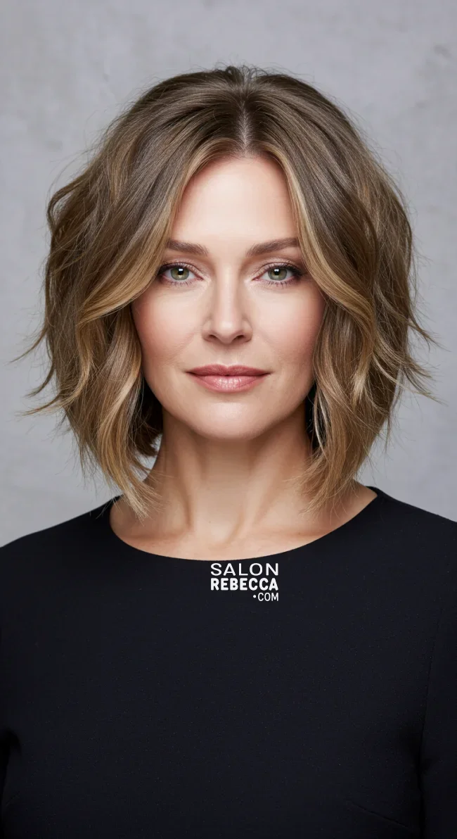 1. Soft Layered Bob | 10 Bold Hairstyles For Women Over 50 With Square Faces