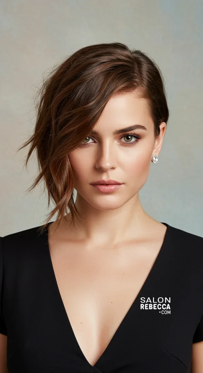 5. Side-Swept Ponytail | 10 Chic Short Hair Ponytail Ideas