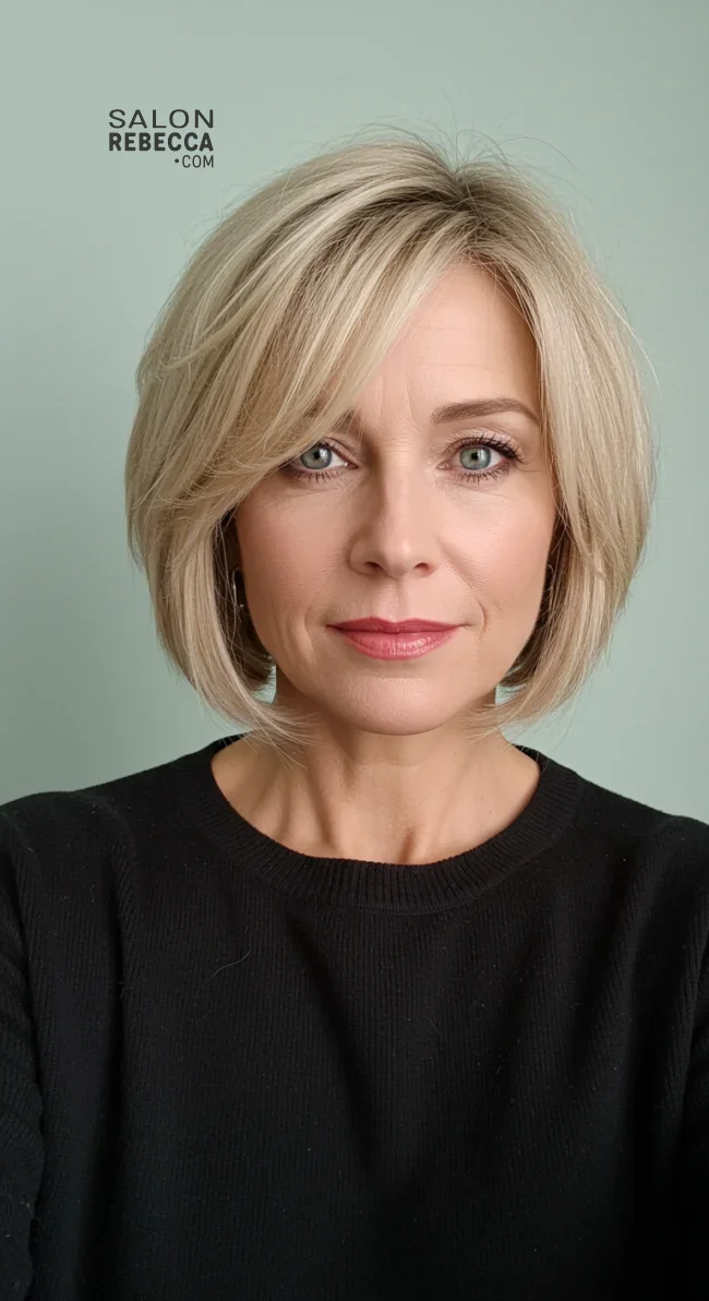 2. Soft Layered Bob | Trending Short Hairstyles For Women Over 50 (2025)