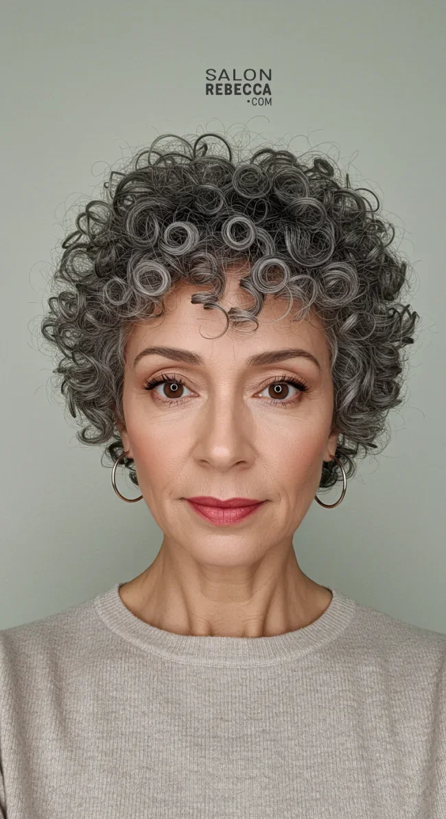 9. Curly Crop Cut | Trending Short Hairstyles For Women Over 50 (2025)