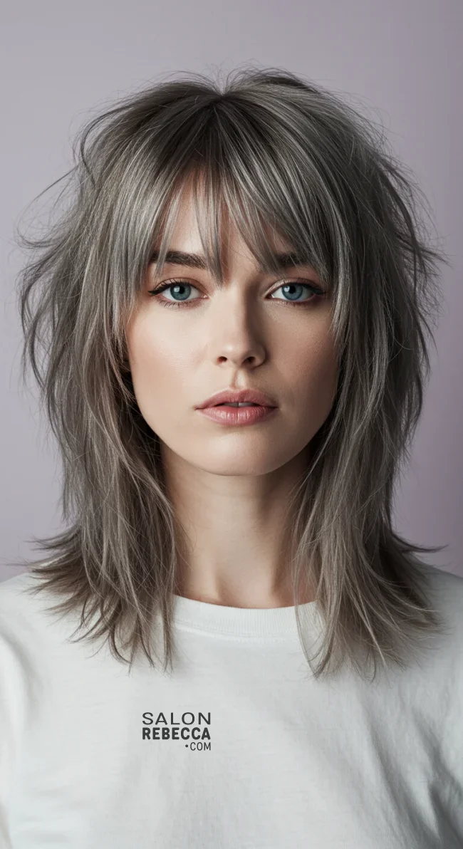 4. Wispy Bangs Wolf Cut | Most Beautiful Wolf Cut Hairstyles For This Winter
