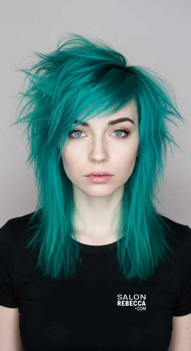 7. Colored Wolf Cut | Most Beautiful Wolf Cut Hairstyles For This Winter