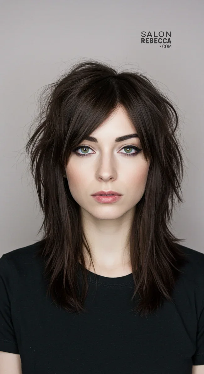 15. Sleek and Straight Wolf Cut | Most Beautiful Wolf Cut Hairstyles For This Winter
