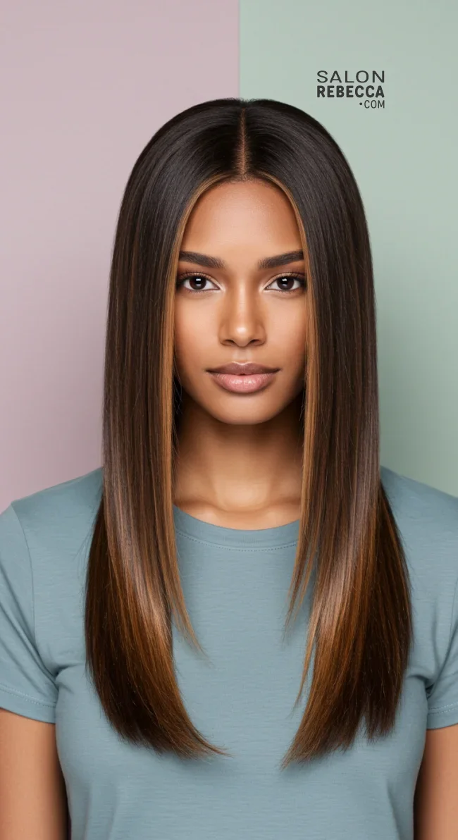 13. Sleek Balayage Straight Hair | Trendy Hairstyles With Balayage - Brighten Your Look
