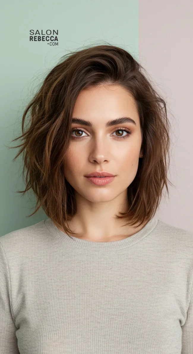3. Textured Lob (Long Bob) | Top Hairstyles For Square Face Shape - Flattering Styles