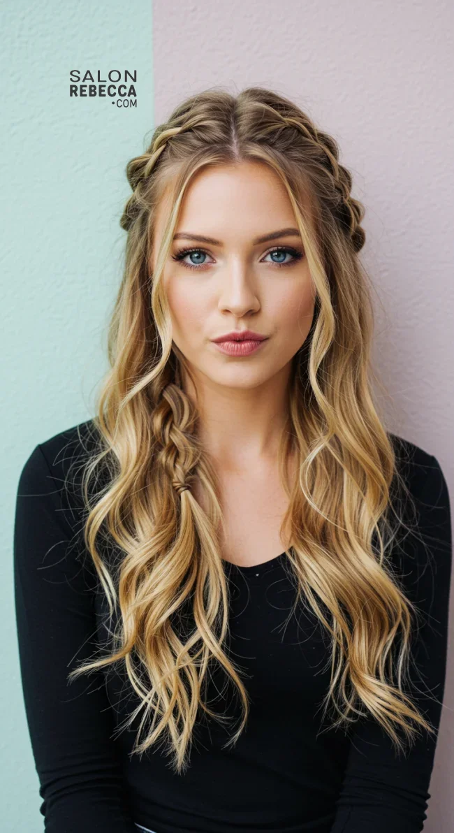 12. Bohemian Braids with Soft Waves | Top Hairstyles For Square Face Shape - Flattering Styles